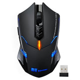 VicTsing Wireless Gaming Mouse 2400 DPI Ergonomic Grips 7 Buttons Breathing Backlit Unique Silent Click Ship from Spain