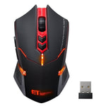 VicTsing Wireless Gaming Mouse 2400 DPI Ergonomic Grips 7 Buttons Breathing Backlit Unique Silent Click Ship from Spain