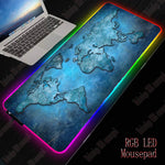XGZ Map RGB Large Gaming Mouse Pad Gamer Led Computer Mousepad Big Mouse Mat with Backlight for Keyboard Desk Mat Mause Carpet
