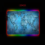 XGZ Map RGB Large Gaming Mouse Pad Gamer Led Computer Mousepad Big Mouse Mat with Backlight for Keyboard Desk Mat Mause Carpet