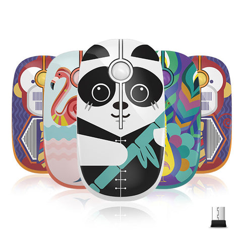 Cute Animals 2.4G USB Wireless Mouse Gaming Mouse For Macbook Pro Lenovo Dell HP Asus Ergonomic Mouse Computer Mice Girls Women