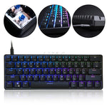 GK61 61 Key Mechanical Keyboard USB Wired LED Backlit Axis Gaming Mechanical Keyboard For Desktop