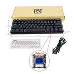 GK61 61 Key Mechanical Keyboard USB Wired LED Backlit Axis Gaming Mechanical Keyboard For Desktop