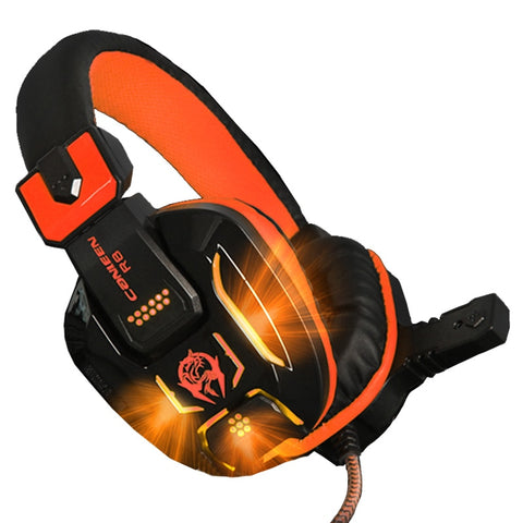 New Canleen Stereo Surrounded Deep Bass LED Light Gaming Headphone Headset Over-Ear Earphone with Light for LOL PC Gamer
