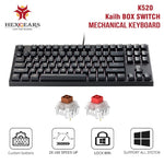 HEXGEARS K520 Mechanical Gaming Keyboard 87 Key Waterproof Kailh BOX Brown/Red Switch kailh box Switch Mechanical Keyboard new