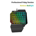 USB Wired Gaming Keypad with LED Backlight 35 Keys sades Wide Hand Rest One-handed Membrane RGB gaming Keyboard for LOL/PUBG/CF