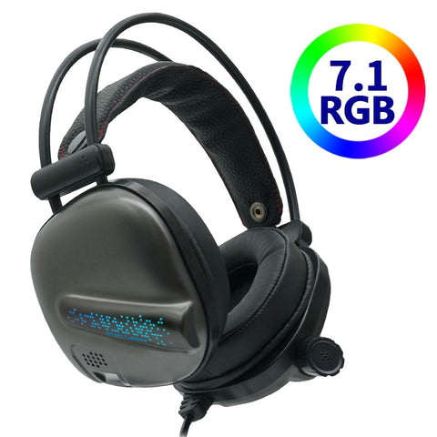 7.1 Channel Gaming Headphones with Microphone Headset Surround Sound RGB Light for PC Computer for Xbox One Professional Gamer