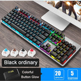 Steampunk Gaming Mechanical Keyboard Metal Panel Round Retro Keycap Backlit Wired Computer Peripherals for Desktop Laptop