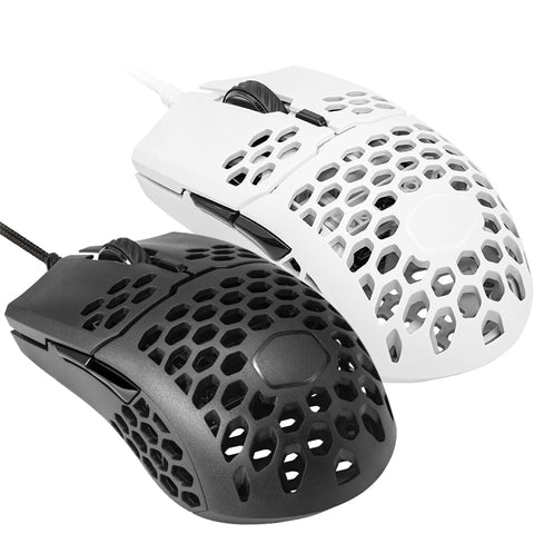 Cooler Master MM710 53G Gaming Mouse Pixart PMW 3389 16000 DPI Optical Sensor Lightweight Honeycomb Shell Weave Cable White