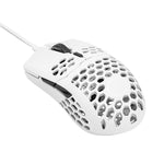Cooler Master MM710 53G Gaming Mouse Pixart PMW 3389 16000 DPI Optical Sensor Lightweight Honeycomb Shell Weave Cable White