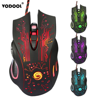 VODOOL Professional Wired Gaming Mouse 6 Button 3200DPI LED Optical USB Computer Mouse Gamer Mice Game Mouse Mause For PC Laptop