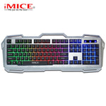 imice Metal Backlit Gaming Keyboard with Waterproof and Suspension Key Cap for Gaming Application Wire Keyboard