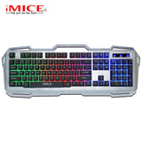 imice Metal Backlit Gaming Keyboard with Waterproof and Suspension Key Cap for Gaming Application Wire Keyboard
