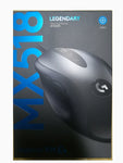 Logitech Original MX518 Legendary Gaming Mouse with HERO Sensor 16000DPI Classic Fever Level Mouse Legend Reborn for Mouse Gamer