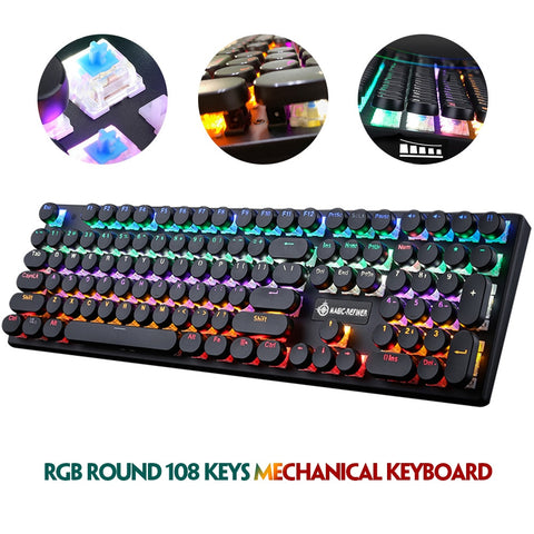 1505 Backlit Mechanical Keyboard Wired Desktop Computer Notebook Gaming Wired Round Keycaps Suspended Detachable Keyboard