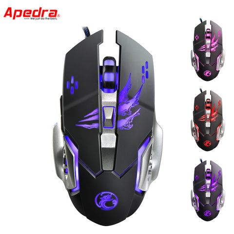 New Gaming Mouse 3200DPI 6 Buttons Optical Macro Custom USB Game Mouse Gamer for PC Laptop Computer Desktop