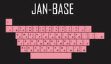 Pink 139 Japanese root Japan black font language Cherry profile Dye Sub Keycap PBT for gh60 xd60 xd84 cospad tada68 87 104