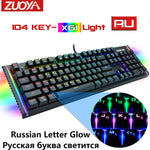 ZUOYA Mechanical Keyboard LED Backlit Anti-Ghosting USB original  Black Red Blue Switches for Gaming DOTA 2 PC Laptop