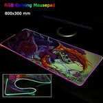 Sovawin 800x300 Big Large LED RGB Lighting Gaming Mousepad XL Gamer Mat Grande Mouse Pad cs go Hyper Beast for PC Computer