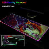 Sovawin 800x300 Big Large LED RGB Lighting Gaming Mousepad XL Gamer Mat Grande Mouse Pad cs go Hyper Beast for PC Computer