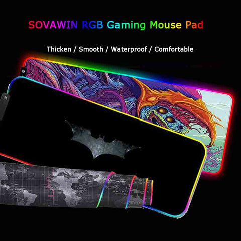Gaming Mousepad LED  Large Gamer Mouse pad RGB 11Usb LED Lighting Backlit  Computer Mat Rubber Keyboard Desk Pad for Csgo