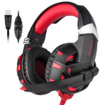 Auriculares para juegos ONIKUMA K2 con sonido de 7,1 canales, auriculares estéreo para juegos con micrófono y luz LED para ordenador portátil PS4 PC