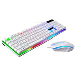 HobbyLane G21 Keyboard Mouse Set Colorful Backlit Standard Keyboard 104 keys Wired USB Ergonomic Gaming Keyboards and Mouse d29