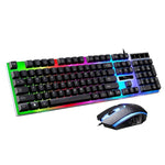 HobbyLane G21 Keyboard Mouse Set Colorful Backlit Standard Keyboard 104 keys Wired USB Ergonomic Gaming Keyboards and Mouse d29