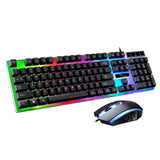 HobbyLane G21 Keyboard Mouse Set Colorful Backlit Standard Keyboard 104 keys Wired USB Ergonomic Gaming Keyboards and Mouse d29