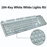 METOO zero Wired Gaming Mechanical Keyboard Game 87/104 Anti-ghosting Russian/US Blue Black Red switch Backlit For pro gamer Lap