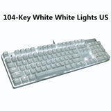 METOO zero Wired Gaming Mechanical Keyboard Game 87/104 Anti-ghosting Russian/US Blue Black Red switch Backlit For pro gamer Lap