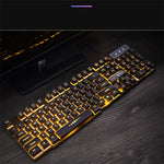 Colorful Gaming Mechanical Feel Keyboard USB Wired Ergonomic RGB Backlight Office Business Keyboard For Laptop Desktop PC