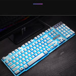 Colorful Gaming Mechanical Feel Keyboard USB Wired Ergonomic RGB Backlight Office Business Keyboard For Laptop Desktop PC