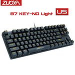 Jogo teclado mecânico azul vermelho interruptor usb rgb/mix retroiluminado com fio teclado 87/104 anti-ghosting para jogo computador portátil russo eua