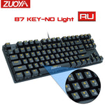 Jogo teclado mecânico azul vermelho interruptor usb rgb/mix retroiluminado com fio teclado 87/104 anti-ghosting para jogo computador portátil russo eua