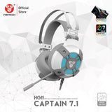 FANTECH HG11 White Gaming Headphones LED 7.1 Surround Sound Earphones With Microphone For PC PS4 NS SWITCH Headset Gamer