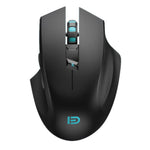 Quiet USB 2.4GZ I720 Wireless Gaming Mouse 2400DPI Rechargeable Computer Mouse Optical Gamer Mouse for PC  Notebook Laptop Black