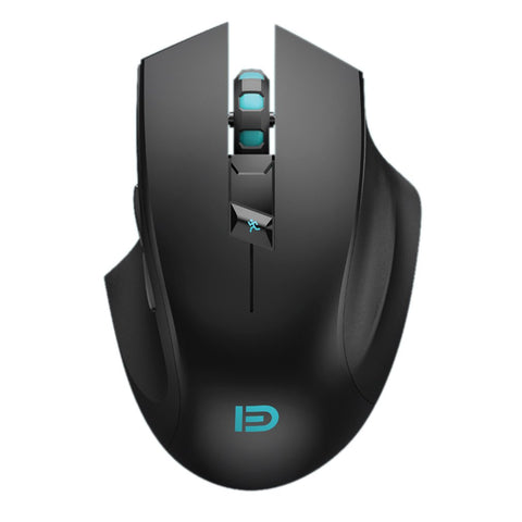 Quiet USB 2.4GZ I720 Wireless Gaming Mouse 2400DPI Rechargeable Computer Mouse Optical Gamer Mouse for PC  Notebook Laptop Black