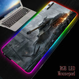 XGZ World of Tanks Gaming Mouse Pad Gamer Computer Mousepad RGB Backlit Mause  Large  for Desk Keyboard LED Mice Mat