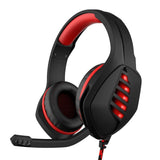 Yulass Wired Gaming Headset Black Stereo Men Computer Sound InLine Control Game Headphones HiFi Dual Drivers with Microphone