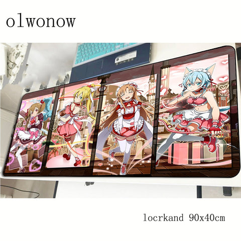 Sword Art Online mousepad 90x40cm Domineering gaming mouse pad gamer mat Beautiful game computer desk padmouse large play mats