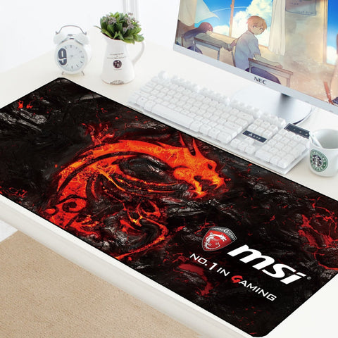 MSI Mouse Pad Large XXL Gamer Anti-slip Rubber Pad Gaming Mousepad to Keyboard Laptop Computer Speed Mice Mouse Desk Play Mats