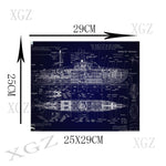 XGZ Customized Large Game Mouse Pad Black Seam Pirate Ship Blueprint Home Computer Keyboard Table Mat Slip 900x400 / 600x300 Xxl