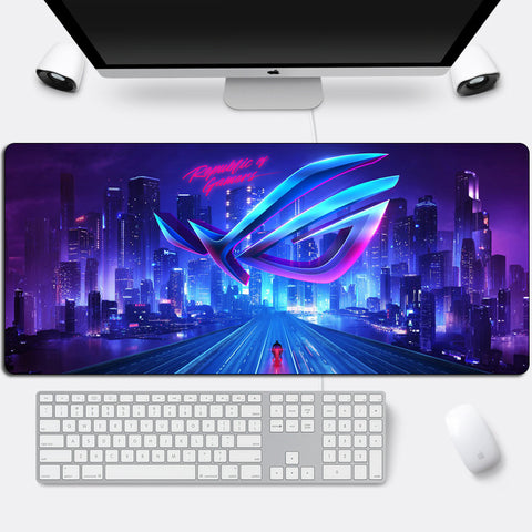 Fashion ASUS Gaming Large Mousepad Republic Of Gamers Keyboard Pad Locking Edge Rubber Otaku Mouse Pad Office Laptop Desk Mat