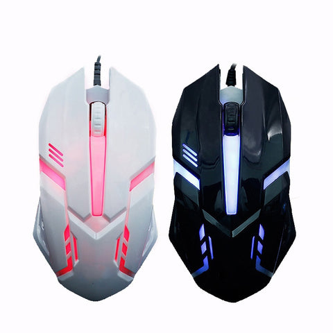 Fashion LED Light 4 Button Wired Gaming Mouse 1600DPI Optical USB Ergonomic Colorful Light Mice Mouse for PC Computer Notebook