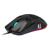 AJ390 Lightweight Wired Mouse Hollow-out Gaming Mouce Mice 6 DPI Adjustable 7Key