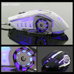 Profession Gaming Mouse Wire Mute Lighting Mouse 4000DPI Mechanical 6 Keys for PC Laptop Lol Cf E-sport Macro Definition Mouse