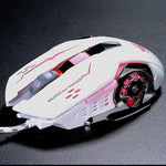 Profession Gaming Mouse Wire Mute Lighting Mouse 4000DPI Mechanical 6 Keys for PC Laptop Lol Cf E-sport Macro Definition Mouse