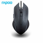 New Rapoo V18 Gaming Mouse 6 Buttons Wired USB Optical Mice Adjustable 2000DPI Professional Game for Laptops Desktop