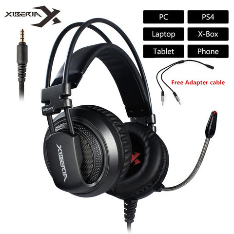 XIBERIA V10 PC Gamer Bass Headset gaming for PS4 New xbox one Gaming Headphones With Microphones LED Light Computer Game headset